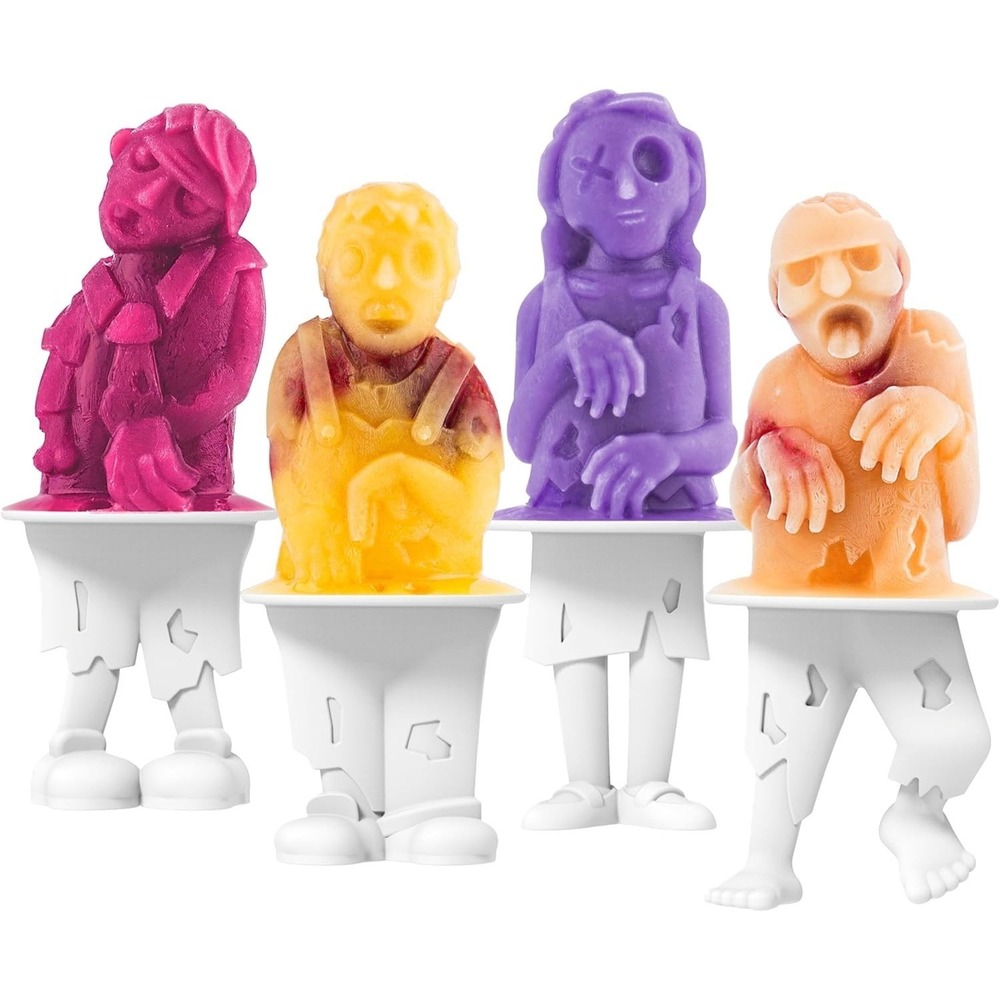 Tovolo Zombie Popsicle Molds (Set of 4) - Reusable Mess-Free Silicone Ice Pops